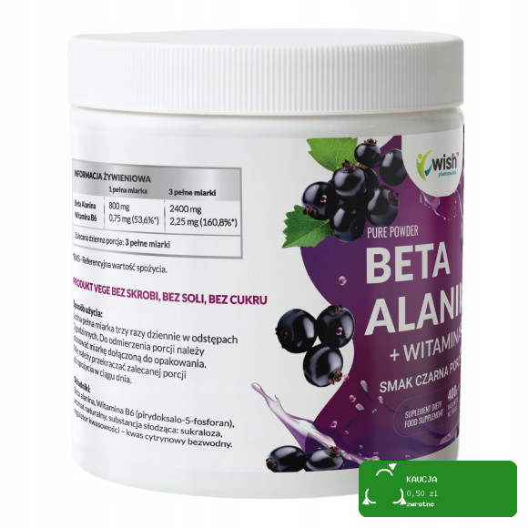 BETA ALANINA + WIT. B6 CZARNA PORZECZ. WISH PRZED TRENINGIEM
