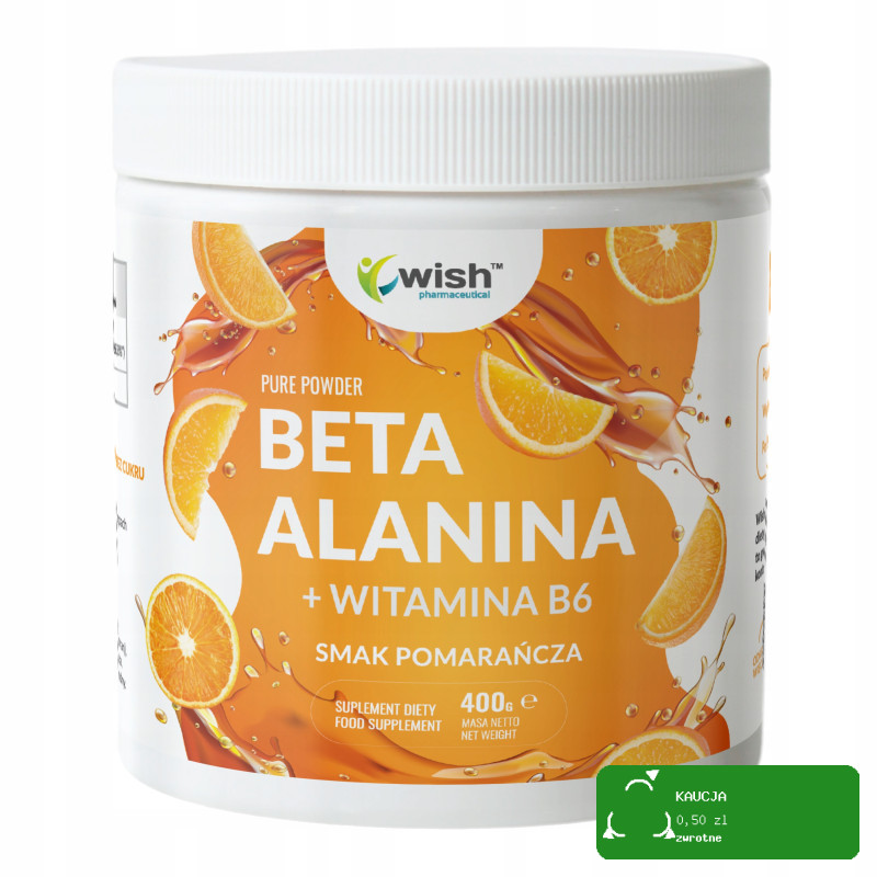 Wish BETA ALANINA + WITAMINA B6 POMARAŃCZ MIĘŚNIE TRENINGI SIŁA