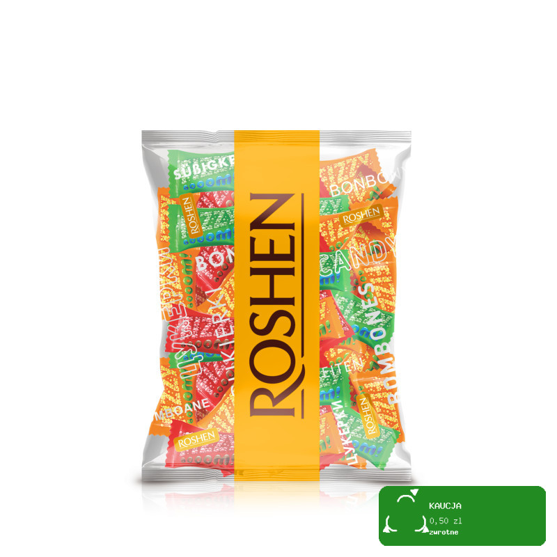 CUKIERKI FIZZY BOOOM! 1000G 1KG 198 cukierki Z NADZ.MUS. ROSHEN