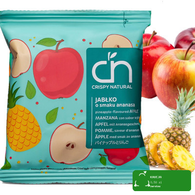 CRISPY NATURAL - Jabłko suszone o smaku ananasa 18g / nr05