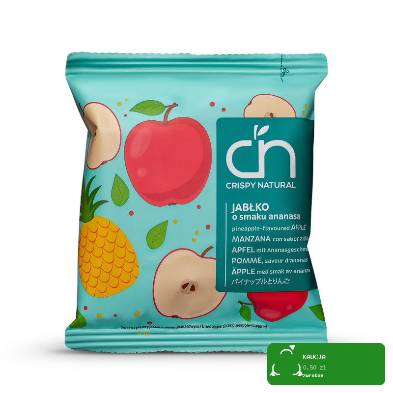 CRISPY NATURAL - Jabłko suszone o smaku ananasa 18g / nr05