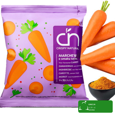 CRISPY NATURAL - Marchew suszona o smaku tajskim 18g / nr02