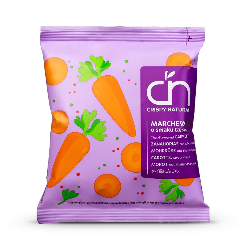 CRISPY NATURAL - Marchew suszona o smaku tajskim 18g / nr02