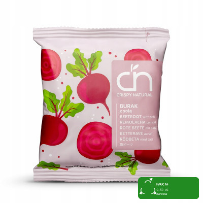 CRISPY NATURAL - Burak czerwony suszony z solą morską 18g / nr01