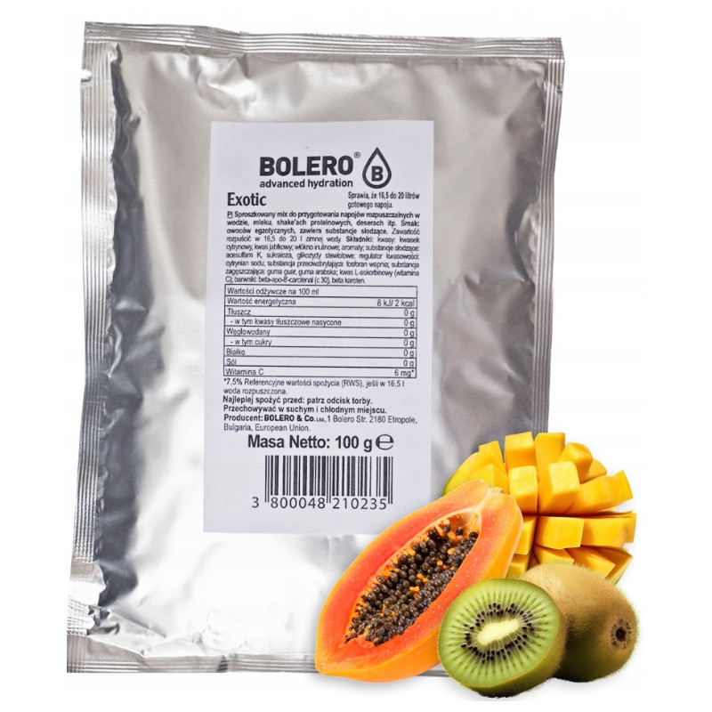 BOLERO DRINK NAPÓJ bezCUKRU EXOTIC EGZOTYCZNY 100g KRÓTKA DATA
