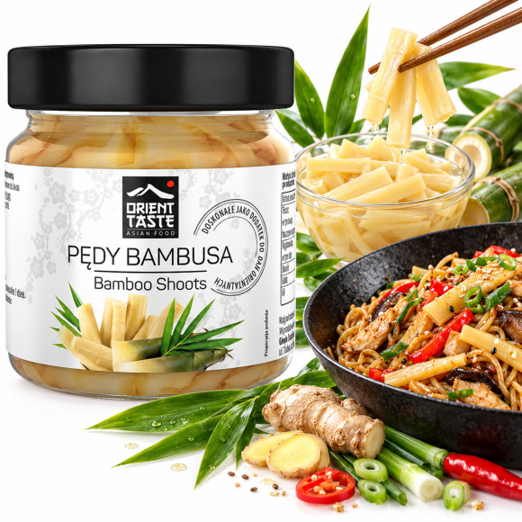 PĘDY BAMBUSA Bambus ORIENT TASTE do DAŃ AZJATYCKICH słoik 170g HELCOM