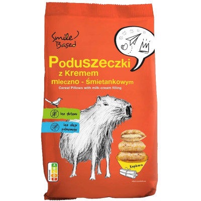 PODUSZKI ZBOŻOWE z KREM MLECZNO-ŚMIETANKOWY bez glutenu 200g