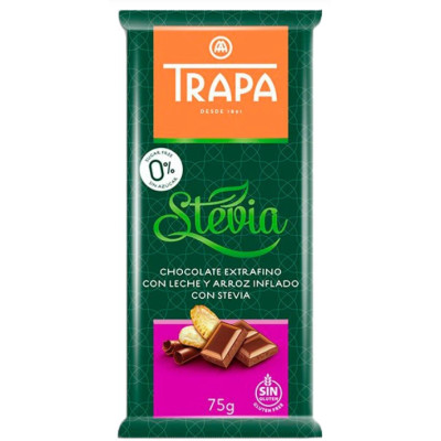 CZEKOLADA MLECZNA ZE STEWIĄ CRUNCHY z prażonym ryżem BEZ CUKRU GLUTENU 75g