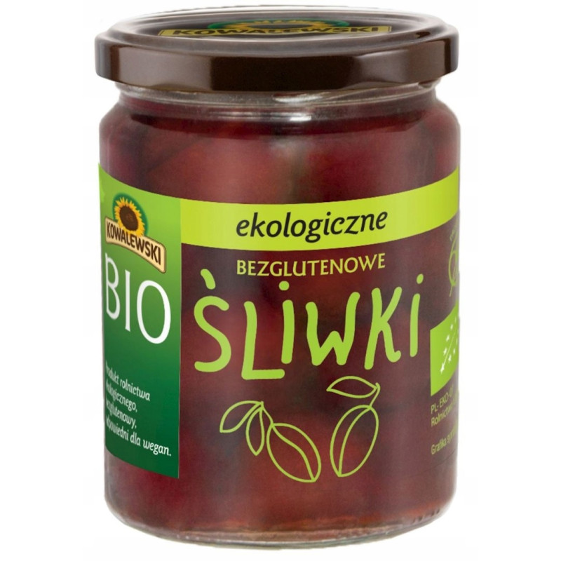 Kowalewski ekologiczne ŚLIWKI MARYNOWANE BEZGLUTENOWE bez glutenu BIO 500g
