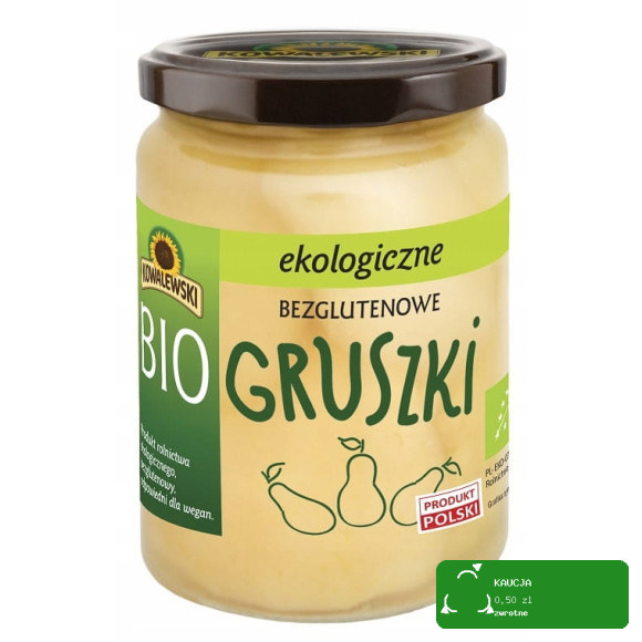 Kowalewski ekologiczne GRUSZKI MARYNOWANE BEZGLUTENOWE bez glutenu BIO 500g
