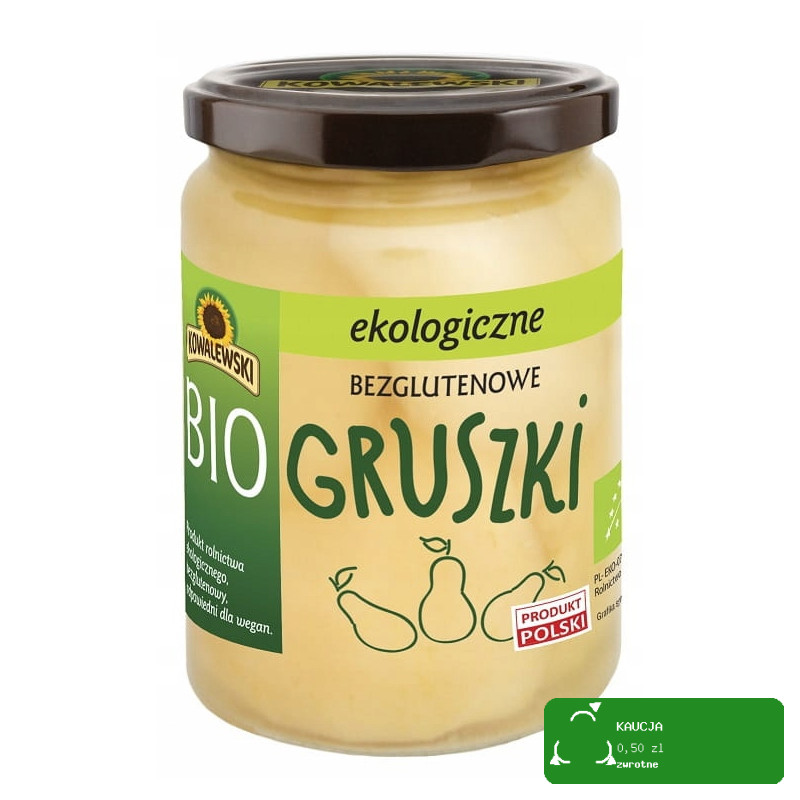 Kowalewski ekologiczne GRUSZKI MARYNOWANE BEZGLUTENOWE bez glutenu BIO 500g