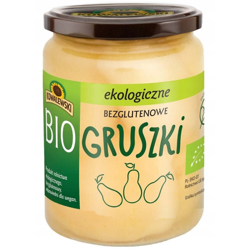 Kowalewski ekologiczne GRUSZKI MARYNOWANE BEZGLUTENOWE bez glutenu BIO 500g
