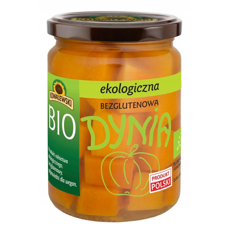 Kowalewski ekologiczna DYNIA MARYNOWANA BEZGLUTENOWA bez glutenu BIO 500g