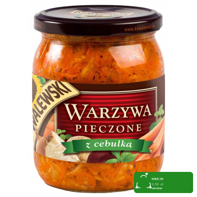 Kowalewski WARZYWA PIECZONE Z CEBULKĄ gotowe do zjedzenia 540ml 0,54L słoik