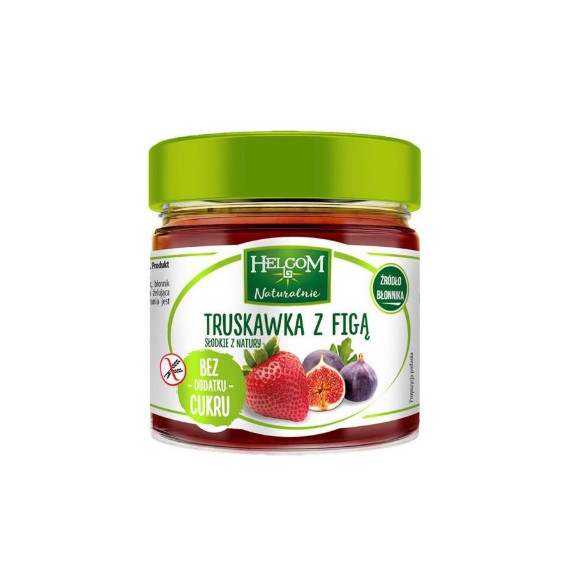 Helcom TRUSKAWKA Z FIGĄ truskawki 50% figi 30% dżem BEZ CUKRU GLUTENU 200g