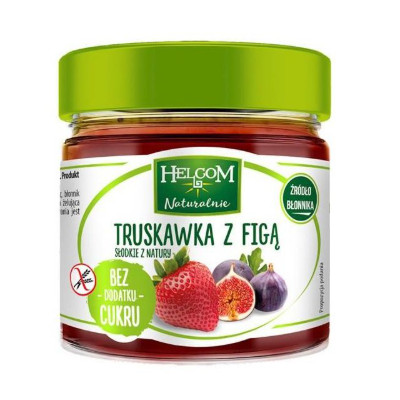 Helcom TRUSKAWKA Z FIGĄ truskawki 50% figi 30% dżem BEZ CUKRU GLUTENU 200g