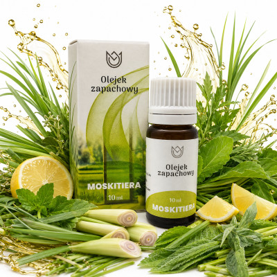 OLEJEK ETERYCZNY ZAPACHOWY MOSKITIERA NA KOMARY nowe ANTYMOSKITO 10ml