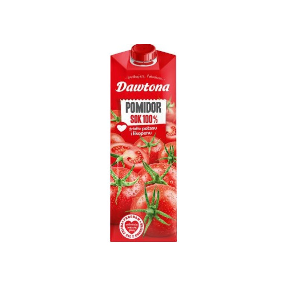DAWTONA SOK 100% POMIDOROWY źródło: potas likopen wit.A 1000ml karton