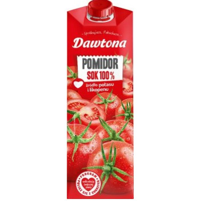 DAWTONA SOK 100% POMIDOROWY źródło: potas likopen wit.A 1000ml karton