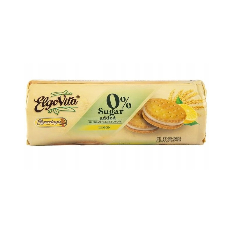 CIASTKA MARKIZY z kremem CYTRYNOWYM BEZ CUKRU DLA DIABETYKA 180g Elgovita