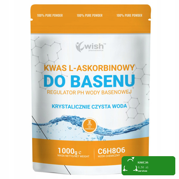 Wish WITAMINA C DO BASENU KWAS L-ASKORBINOWY Regulator ph wody poszek 1kg