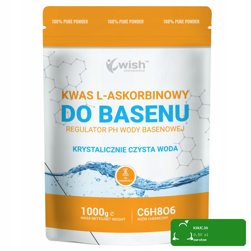 Wish WITAMINA C DO BASENU KWAS L-ASKORBINOWY Regulator ph wody poszek 1kg
