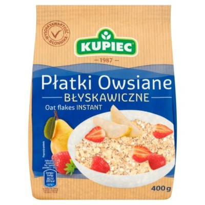 Kupiec PŁATKI OWSIANE BŁYSKAWICZNE 400g 0,4KG