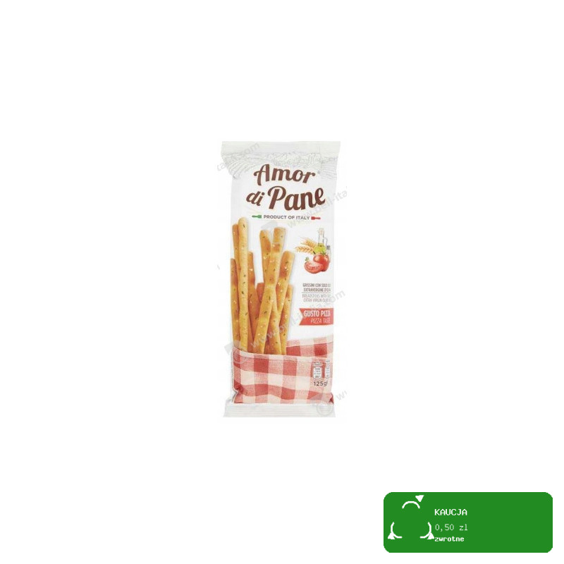 WŁOSKIE PALUSZKI GRISSINI smak PIZZA z oliwą z oliwek AMOR DI PANE 125G