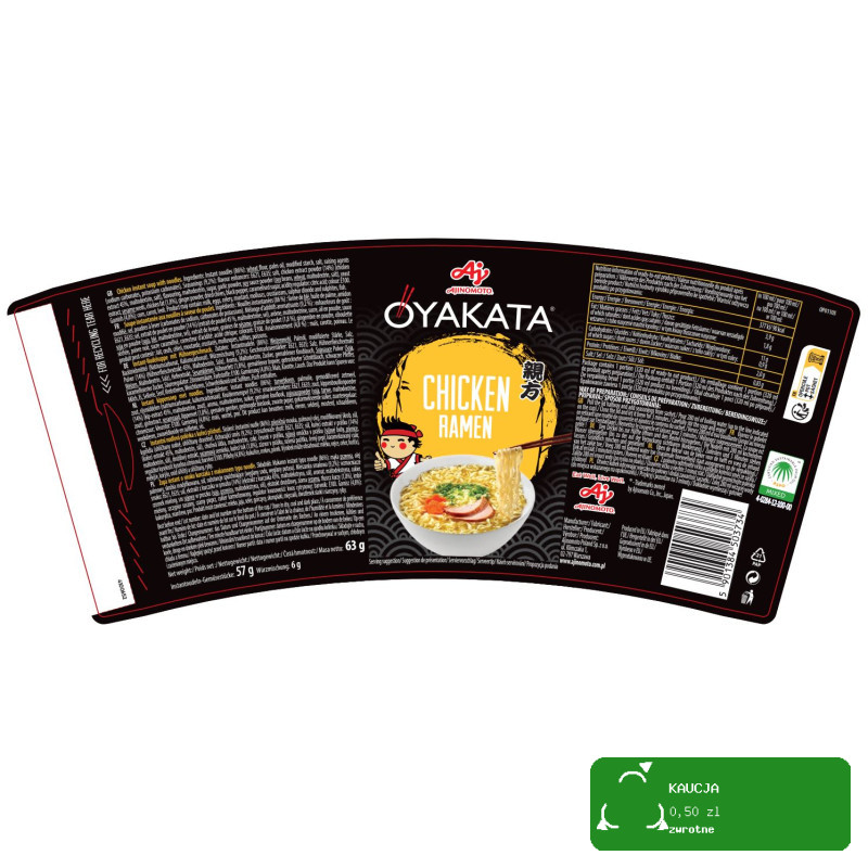 OYAKATA kubek TASTE of ASIA danie ZUPA RAMEN CHICKEN 63g