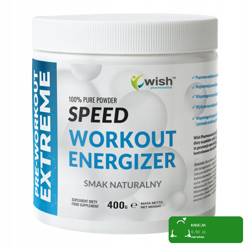 Wish ODŻYWKA WIELOSKŁADNIKOWA przed treningiem SPEED WORKOUT PROSZEK 400g