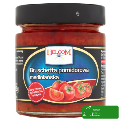 BRUSCHETTA POMIDOROWA MEDIOLAŃSKA do makaronów kanapek 195G 225ml HELCOM