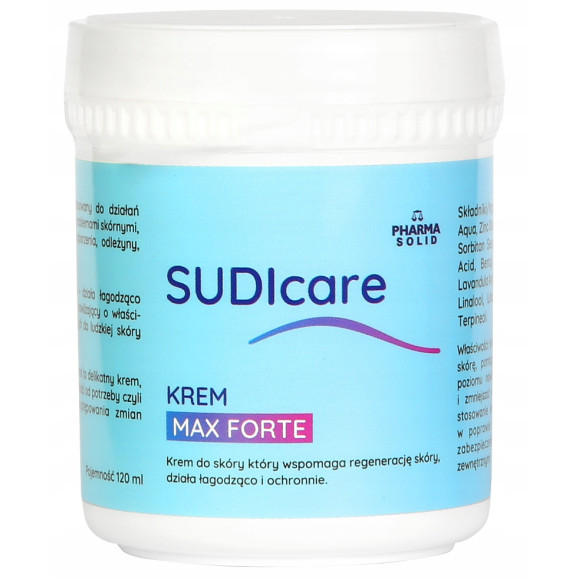 SUDICARE KREM NA ODPARZENIA Regeneruje Łagodzi Chroni 120ml SOLIDPHARMA
