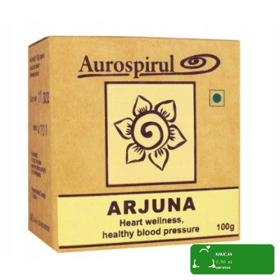Aurospirul ARJUNA proszek 100g wsparcie: UKŁAD KRĄŻENIA SERCE KRÓTKA DATA