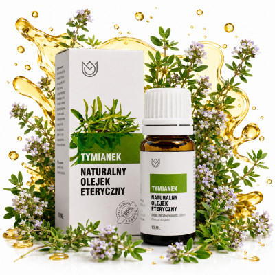 Naturalny OLEJEK ETERYCZNY TYMIANEK kaszel astma zatoki 10ml do inhalacji