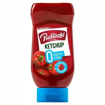 PUDLISZKI KETCHUP ŁAGODNY bez DODATKU CUKRU Z POLSKICH