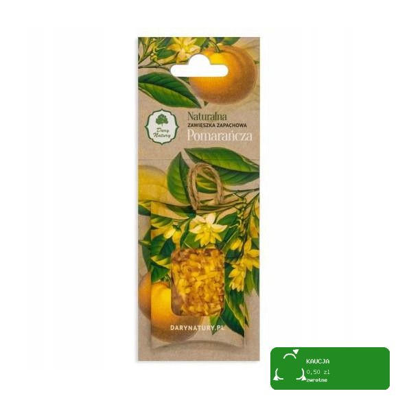 NATURALNA ZAWIESZKA ZAPACHOWA POMARAŃCZA olejek eteryczny + skórka DARY
