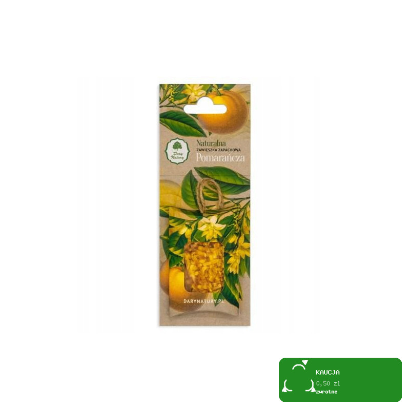 NATURALNA ZAWIESZKA ZAPACHOWA POMARAŃCZA olejek eteryczny + skórka DARY