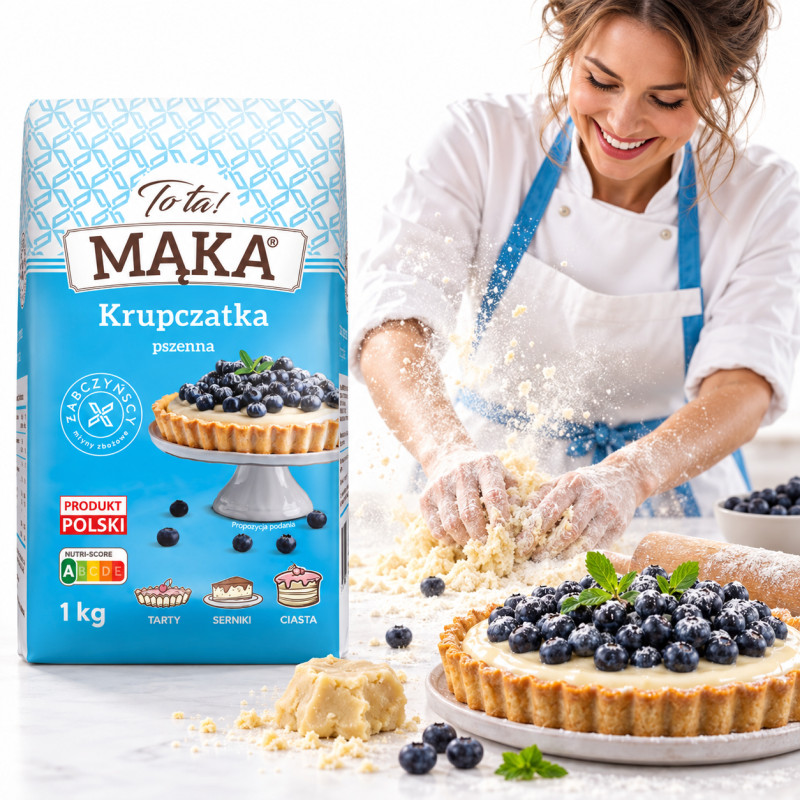 TOTA MĄKA PSZENNA KRUPCZATKA Tarty Kruszonki Ciasta Kruche ToTa! 1KG