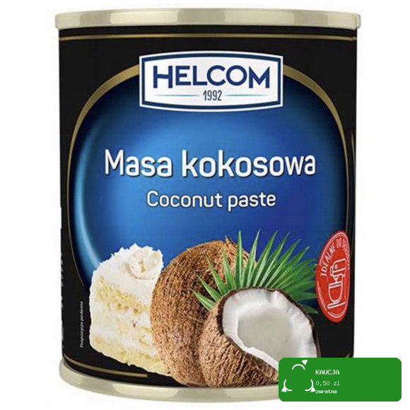 Helcom MASA KOKOSOWA KOKOS do ciast naleśników deserów tortów 430g puszka