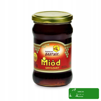 MIÓD PSZCZELI NEKTAROWY GRYCZANY ciemny 400g 0,4KG słoik BARTNIK SĄDECKI