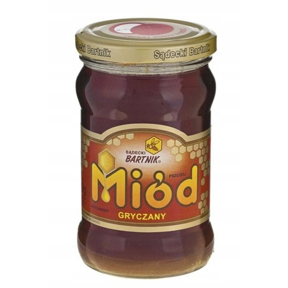 MIÓD PSZCZELI NEKTAROWY GRYCZANY ciemny 400g 0,4KG słoik BARTNIK SĄDECKI