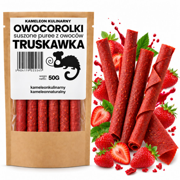 KAMELEON KULINARNY ROLLSY OWOCOWE OWOCOROLKI TRUSKAWKOWA Truskawka 50G