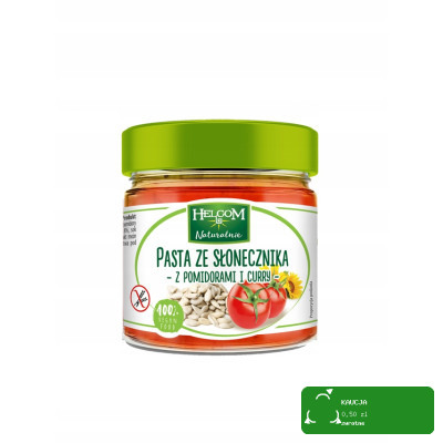 Helcom PASTA ZE SŁONECZNIKA Z POMIDORAMI I CURRY do pieczywa MAKARONU 180g