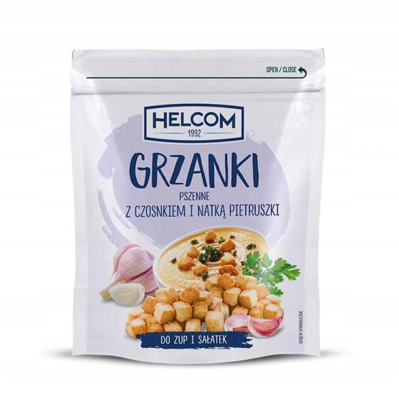 GRZANKI PSZENNE Z CZOSNKIEM I NATKĄ PIETRUSZKI 100g Helcom