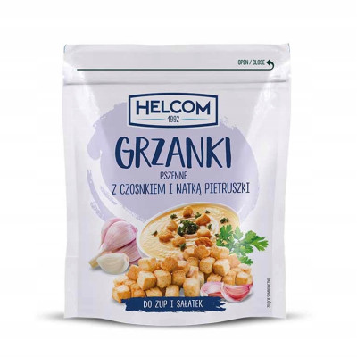 GRZANKI PSZENNE Z CZOSNKIEM I NATKĄ PIETRUSZKI 100g Helcom
