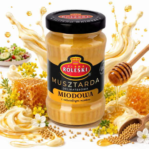 ROLESKI MUSZTARDA Miodowa 175g (słoik)
