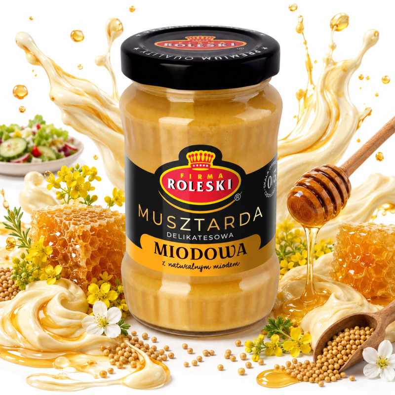 ROLESKI MUSZTARDA Miodowa 175g (słoik)