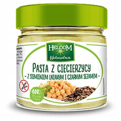 Helcom PASTA Z CIECIERZYCY Z SIEMIENIEM I SEZAMEM 190g d pieczywa makaronów