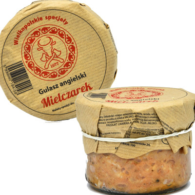 Mielczarek GULASZ ANGIELSKI W SŁOJU słoiku na kanapkę 96% MIĘSA 180G 0,18KG