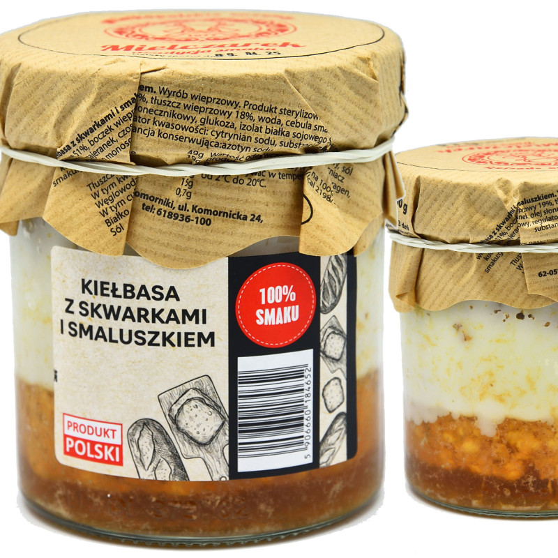 Mielczarek KIEŁBASA Z SKWARKAMI I SMALUSZKIEM smalcem 330G 0,33KG